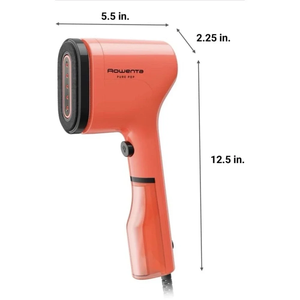 Rowenta Pure Pop Handheld Garment Fabric Steamer Red Lint & Velvet Pad 1150W